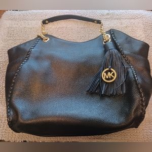 Michael Kors large Chelsea black pebble leather tote